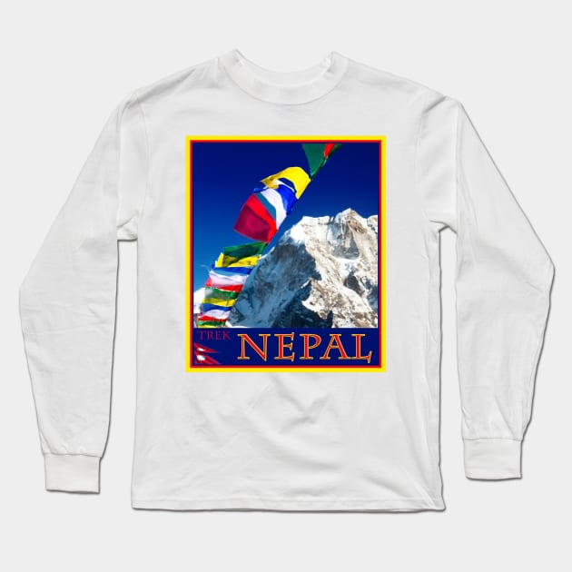 Trek Nepal Long Sleeve T-Shirt by geoffshoults